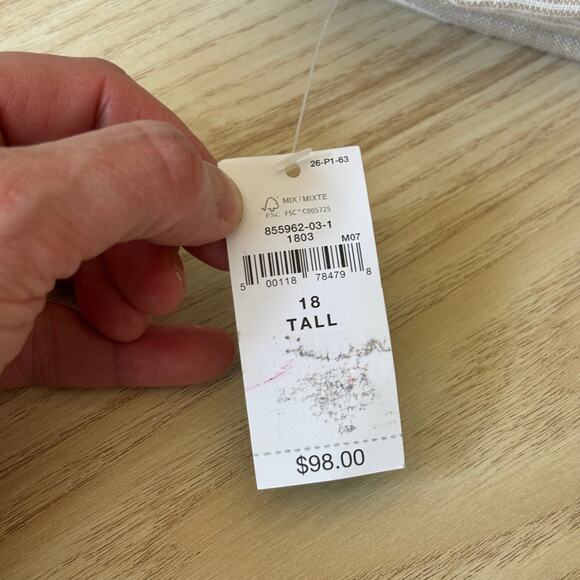 Gap Wide Leg Pleated Pants 18T Linen Trouser Chino Academia Quiet Lagom NEW $98 - Picture 14 of 14